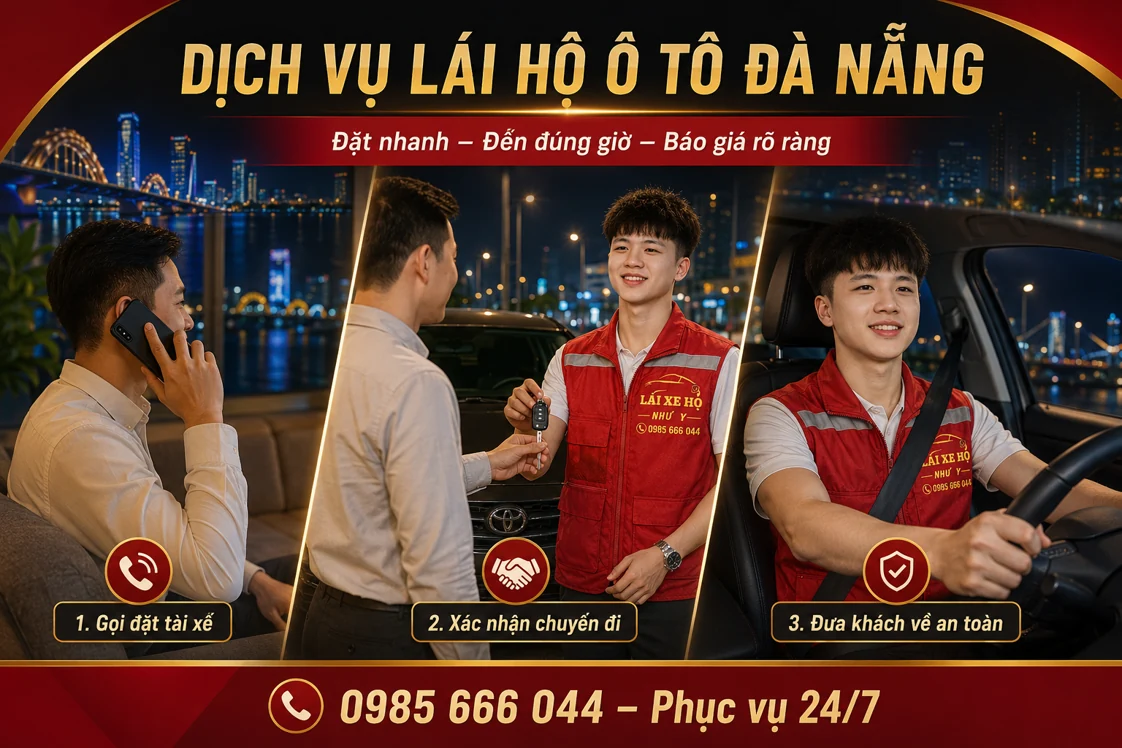 Ảnh giới thiệu các bước gọi tài xế, nhận xe và lái hộ ô tô