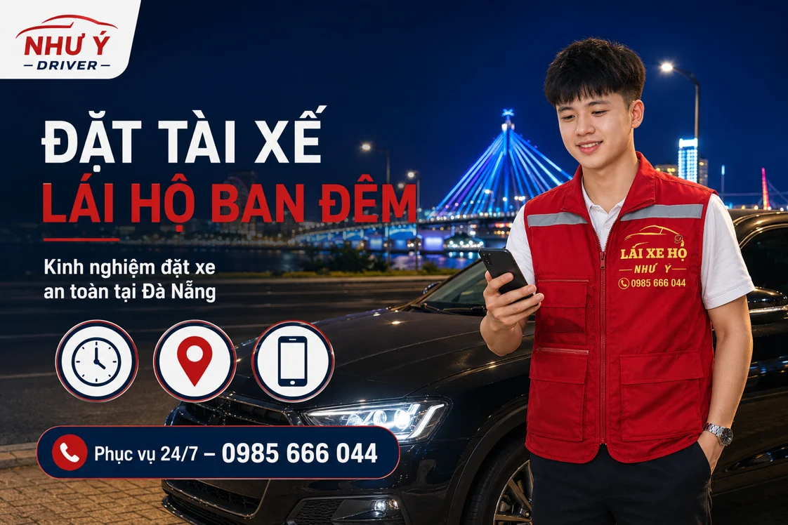 Minh họa liên hệ tài xế lái hộ vào ban đêm