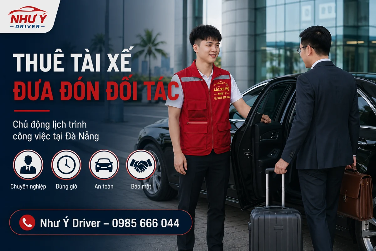 Minh họa tài xế và khách trao đổi lịch đưa đón đối tác