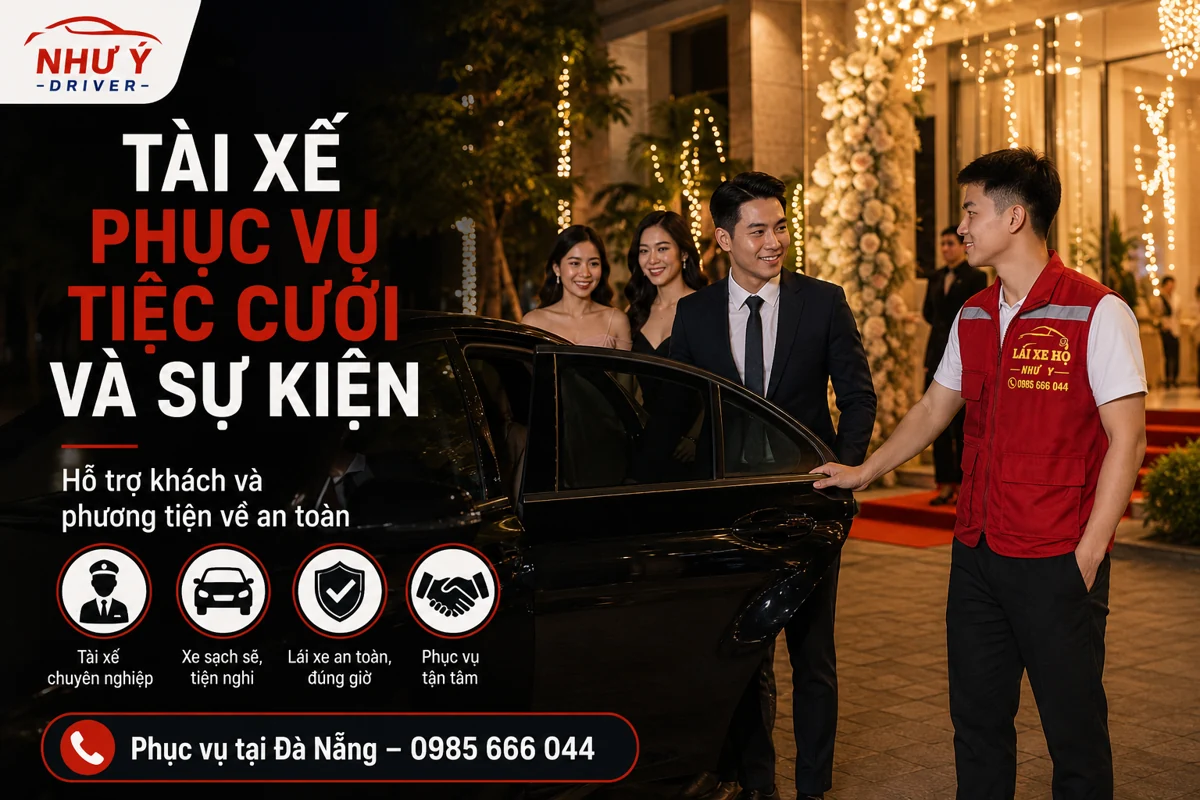Minh họa tài xế hỗ trợ chuyến đi tại sự kiện